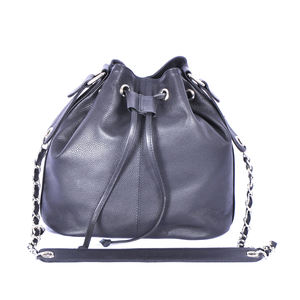 Haute qualité en cuir de vachette Pugmark seau sac femmes décontracté bandoulière épaule Design élégant soirée ouvert cordon sacs à main - Product Image 3