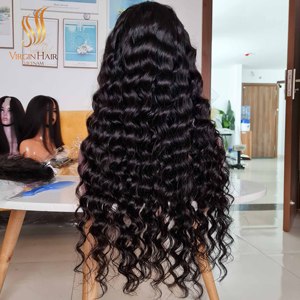 Venta al por mayor 100% vietnamita Remy onda de agua estilo Glueless peluca con encaje Frontal mejor calidad extensiones de cabello humano - Product Image 1