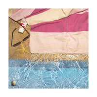 Serviettes de plage turques Peshtemal en coton de haute qualité, colorées à carreaux, en velours, pour se prélasser au soleil, écologiques, séchage rapide, tissées Ankara