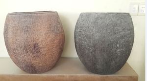 [Leo Nguyen Le] - Vente en gros de pots en céramique gris ronds et hauts pour plantes, pots en céramique pour plantes d'extérieur, grand pot en céramique - Product Image 5