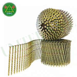 4500 pièces cloueuse à bobine pneumatique de taille personnalisée 2-1/2 pouces anneau/lisse/tige à vis avec tête à carreaux en acier de haute qualité - Product Image 1