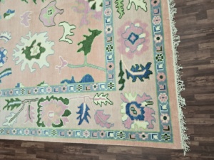 Alfombras Persas Abstractas de 9x12 para Sala de Estar, Alfombra Turca con Nudos Oushak de 8x10, Alfombra Bordada, Conjuntos de Alfombras Coloridas - Product Image 2