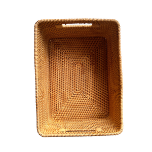 Wholesale Handmade Rattan Woven <b>Basket</b> Price Quality High Material Shape Durable Rattan <b>Basket</b> 2 Made in Vietnam - Product Image 1