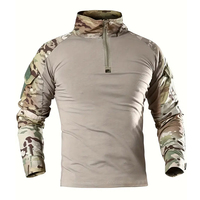 Chemise de combat camouflage personnalisée OEM en gros, polyester/coton, manches longues, vert G3 Ranger, avec coudières, séchage rapide