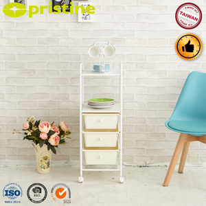 Carros de cajones de almacenamiento modernos de 3 niveles Almacenamiento doméstico multifuncional con materiales de hierro de acero PP para uso de herramientas Baño Sala de estar - Product Image 4