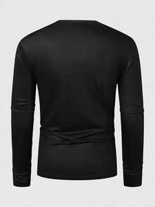 Customized T-shirts Printed Full Long Sleeve High Quality Cotton Full Sleeves T Shirt for Men <b>Tshirts</b> Crew Neck T-shirts - Product Image 3