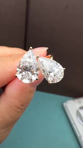 4 Carat E VVS2 Toi et Moi Pear and Pear Cut Engagement <b>Ring</b> Moissanite Diamond Engagement <b>Ring</b> <b>Two</b> <b>Stone</b> Solitaire <b>Ring</b> - Product Image 2