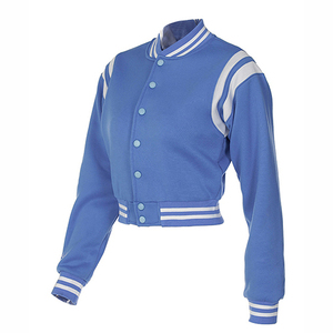 2022 Meilleur fabricant personnalisé vestes universitaires pour femmes respirant col montant solide Baseball Inspiration prix de gros pas cher - Product Image 3