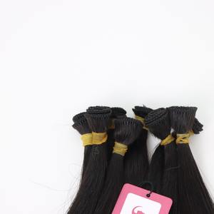 Calidad de lujo 20 pulgadas recto 100% Remy doble dibujado A ++ máquina de extensiones de cabello humano vietnamita doble trama 1B Natural - Product Image 2