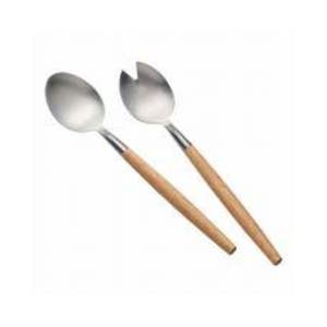 Ensemble de serveurs à salade exclusif avec manche en bois, ustensiles de cuisine pour table de fête, restaurant à domicile - Product Image 3