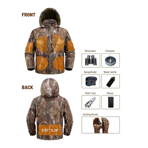 Veste de chasse softshell pour homme, imperméable, imprimé camouflage, respirante et coupe-vent, veste camouflage - Product Image 3