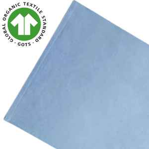 Camiseta orgánica para hombre azul claro, jersey de 4,3 oz, suave y transpirable con cuello acanalado clásico - Product Image 6