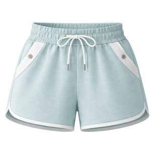 Women's Short Lightweight Shorts for Women's Elastic Waistband and Side-seam Pockets Shorts for Women's - Product Image 1