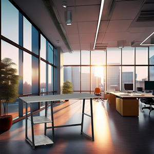 Scrivania per computer Well Home 120x50 cm 74 cm con struttura nera e piano grigio - Product Image 3