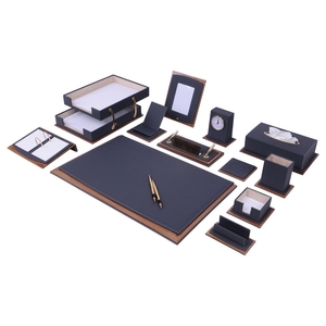Star Luxury 14 Pieces Leather and Wooden <b>Desk</b> Organizer Set - Product Image 5