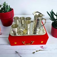 Look antique plaqué argent pur laiton fait citron ensemble vaisselle sans fin article de service décoratif Diwali cadeau article à vendre
