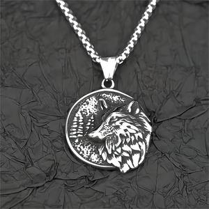 yunnique Wholesale <b>Titanium</b> Steel Men's Wolf Head Pendant Necklace-Retro Hip-hop Style Fashion Pendants & Charms - Product Image 1