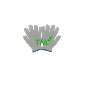 Sarung tangan rajut katun 10 pengukur sarung tangan tangan katun putih, sarung tangan tangan katun keselamatan produsen di Vietnam, Pelindung tangan