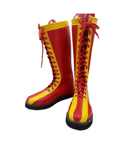 Personalizada de los hombres Pro Wrestling Botas Freestyle de los hombres de color rojo completo con amarillo Estilo de botas largas al por mayor para el Club de lucha de engranajes - Product Image 2