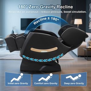 Nuevo Sillón de Masaje de Alta Calidad con Reclinación de Gravedad Cero, Comandos de Voz, Altavoces Bluetooth Premium y Rodillos Triples para Pies - Product Image 5