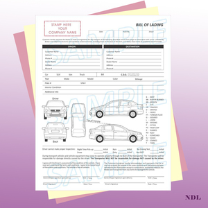 Tùy chỉnh xe hóa đơn của tải Giao thông vận tải kiểm tra sửa chữa công việc đặt hàng hình thức 3 phần carbon ít hơn 100 bộ tùy chỉnh kích thước hình thức - Product Image 6