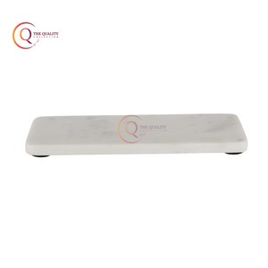 Recién llegado, bandeja para servir de mármol blanco Natural, diseño impresionante para servir comida, hogar, hoteles, platos de Venta caliente - Product Image 4