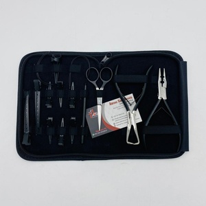 ชุดอุปกรณ์ต่อผมสแตนเลสอย่างยั่งยืนคีมหนีบสีดำด้านปรับแต่งโลโก้ได้ตามต้องการ - Product Image 6