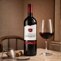 Vino Tinto Seco Castillo de Sarrion - Tempranillo y Garnacha 11% ABV - Vino Tinto Joven Español 750ml