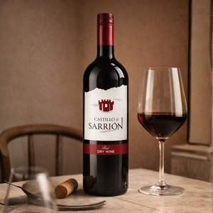Vino Tinto Seco Castillo de Sarrion - Tempranillo y Garnacha 11% ABV - Vino Tinto Joven Español 750ml - Product Image 3