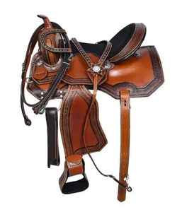 Selle de cheval de course occidentale anglaise de qualité supérieure en cuir confortable durable faite à la main fabricant direct équitation - Product Image 6