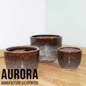 Jardinières en céramique vietnamienne de haute qualité, emballage personnalisé, prix de gros, pots à fleurs écologiques avec drainage - Product Image 2