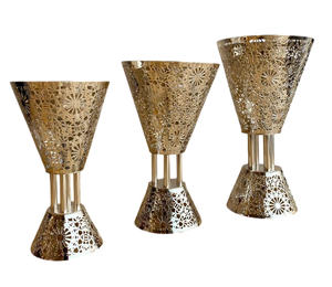 Diffuseur moderne d'aromathérapie et d'encens de table Brûleur Bakhoor de meilleure qualité Porte-encens en métal argenté Brûleur de parfum - Product Image 5