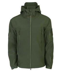 Chaqueta Softshell unisex, servicio de fábrica personalizado al por mayor, chaqueta impermeable verde para hombre y mujer para invierno - Product Image 1