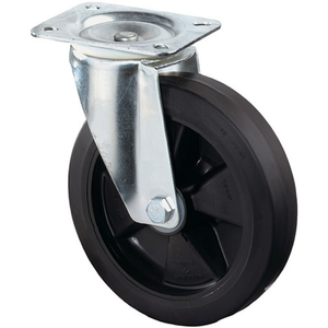 BS Casters for Furniture 125mm Wheel Diameter <b>Swivel</b> Caster 150kg Load Capacity Solid Rubber Base L115 X W85mm for Furniture - Product Image 3