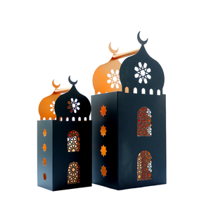 Lanterne à bougie en métal personnalisée de haute qualité pour la décoration de la maison du Ramadan Eid au meilleur prix - Product Image 5