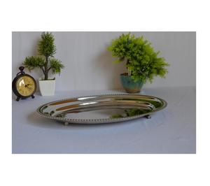 Bandeja Decorativa Clásica, Acero Inoxidable de Primera Calidad con Acabado Espejo, Apta para Lavavajillas, Bandeja de Diseño para Restaurante - Product Image 1