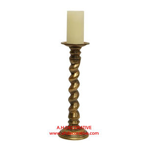 Claaaic Tall T Light Candle Holder Pilar para la decoración del piso del hogar Chapado en oro brillante Navidad decorado T Light Candle Pillar - Product Image 6