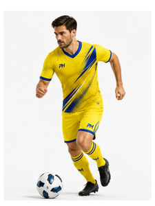 Fabricant OEM, uniforme de football personnalisé avec le nom de l'équipe, maillots et shorts de football respirants, impression numérique, maillot de sport - Product Image 6