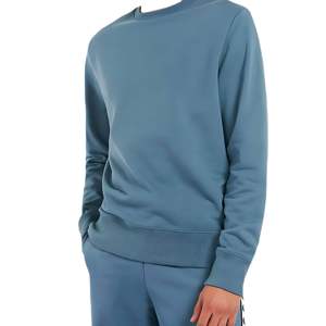 Sweat-shirt à col rond à manches longues en molleton 100% coton unisexe, vente en gros, logo personnalisé, tissu doux au toucher, teinture unie, automne - Product Image 1