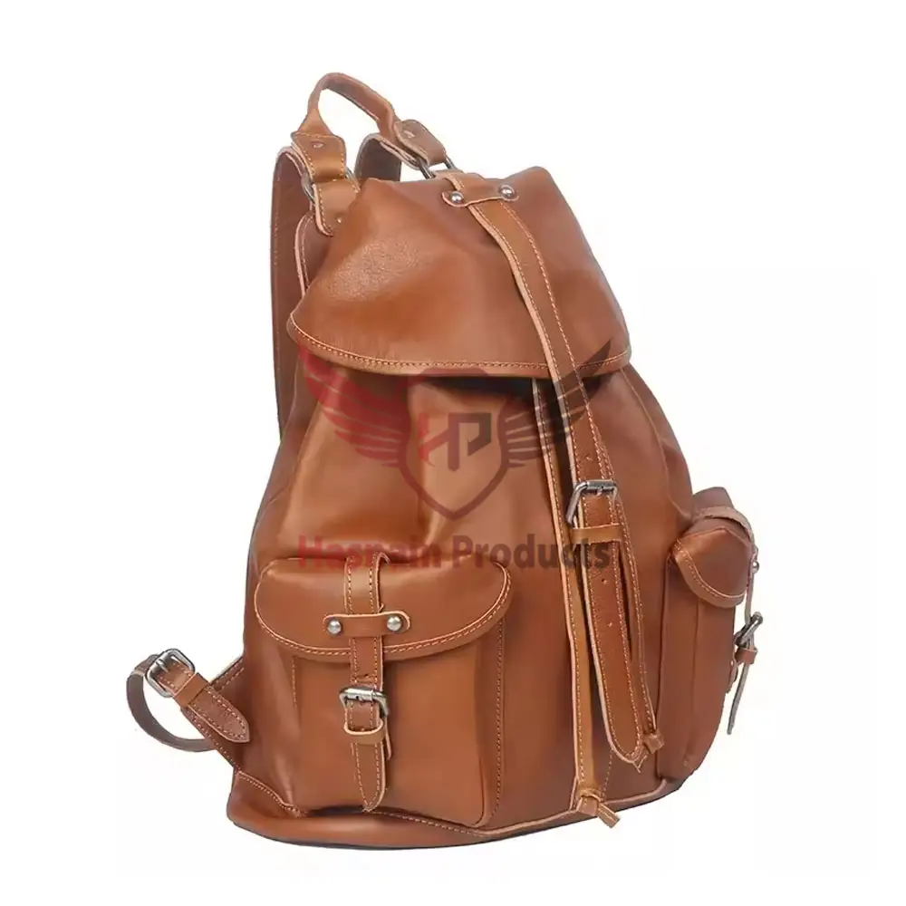 Premium Leather Travel Bag and Hat Backpack Combo - Stylish School Bags for Boys - High Quality Student Backpacks at Affordable