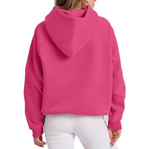Sweat à capuche femme Vintage lourd qualité coton mélange polyester imprimé personnalisé surdimensionné à capuche décontracté brodé tricoté - Product Image 6