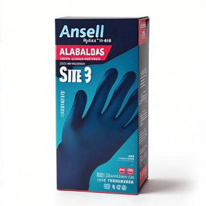 Gants Ansell HyFlex 11-818 bleu foncé taille 9 EN 388 PPE catégorie II, lot de 12 pour la protection du jardin - Product Image 3