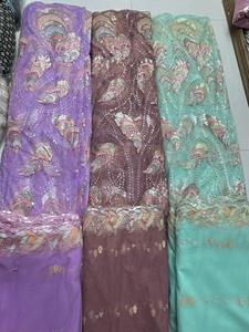 ผ้าตาข่ายหนา4ลำดับงานปักสำหรับเสื้อผ้าเดรสเชิ้ตจากผู้ผลิตอินเดีย - Product Image 5