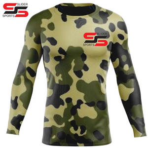 Créez votre propre maillot de compression à transfert thermique BJJ, Rash Guard imprimé numériquement, sous-vêtements personnalisés pour hommes, OEM, respirants - Product Image 1