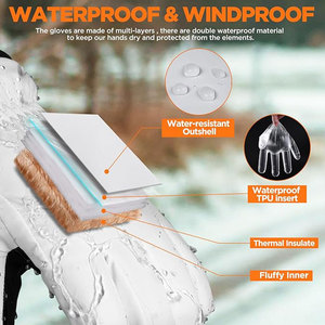 Battery-Heated <b>Gloves</b> <b>Women</b> Men Touchscreen Ski Motorcycle Hand Warmers <b>Waterproof</b> Thermal Heat Ski <b>Gloves</b> Winter Sports - Product Image 2