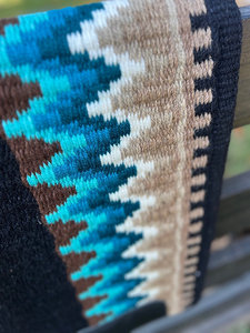 Western Show Horse Saddle Blanket Diseño de Nueva Zelanda Manta de sillín de lana hecha a mano Top Wool Saddle Pad Size - Product Image 4