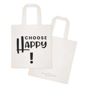 Women's Happy Cotton Canvas Tote Bag - Product Image 2