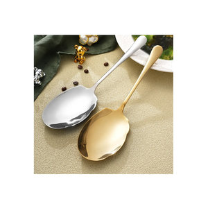 Cuillères de service en acier pour mariage Couverts de restaurant Ensembles 4pcs Couverts en acier inoxydable de haute qualité - Product Image 3