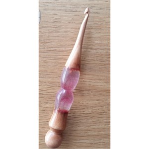 Lot d'aiguilles à tricoter en résine de luxe à motif tourbillon et crochets polis à la main – Outils de bricolage écologiques pour le tricot manuel - Product Image 5