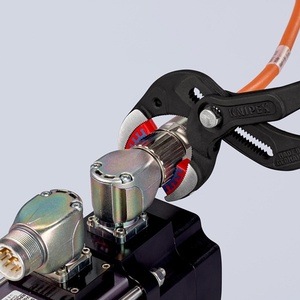 Siphon Connector Pliers 250mm Length 10-75mm <b>Clamping</b> Range Black Atramentized Plastic Jaws KNIPEX - Product Image 3